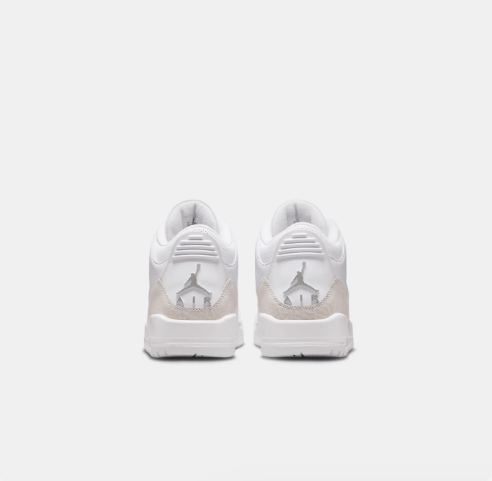 White & Light Gray Mid-Top Lace-Up Sneakers