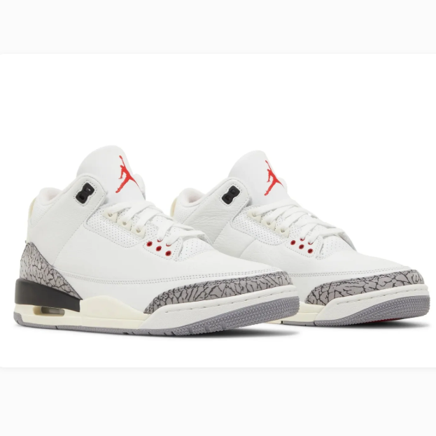 White & Black Elephant-Print Mid-Top Sneakers