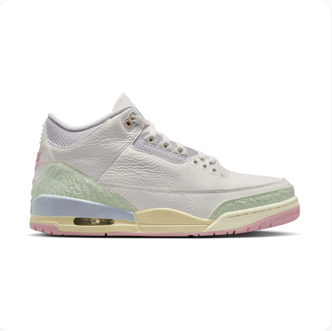 White & Pastel Mid-Top Sneakers with Mint Green Accents