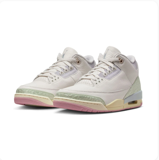 White & Pastel Mid-Top Sneakers with Mint Green Accents