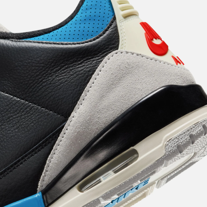 Black & Blue Mid-Top Sneakers with Light Gray Accents