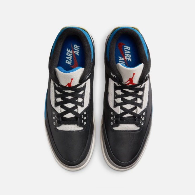 Black & Blue Mid-Top Sneakers with Light Gray Accents