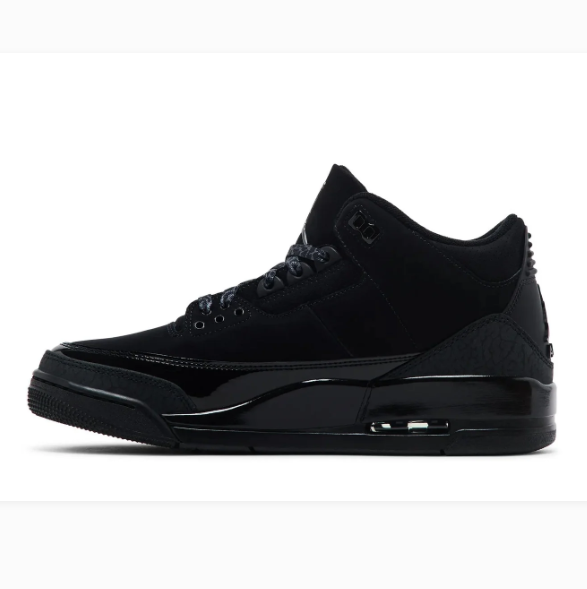 All-Black Mid-Top Sneakers with Glossy Trim