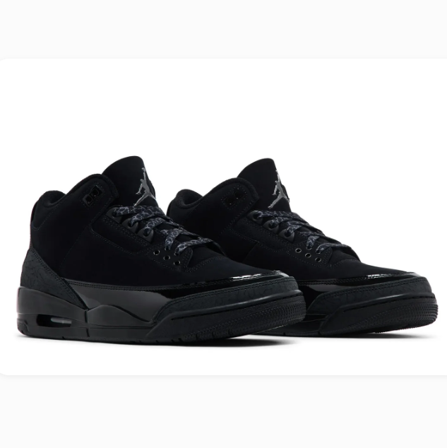 All-Black Mid-Top Sneakers with Glossy Trim