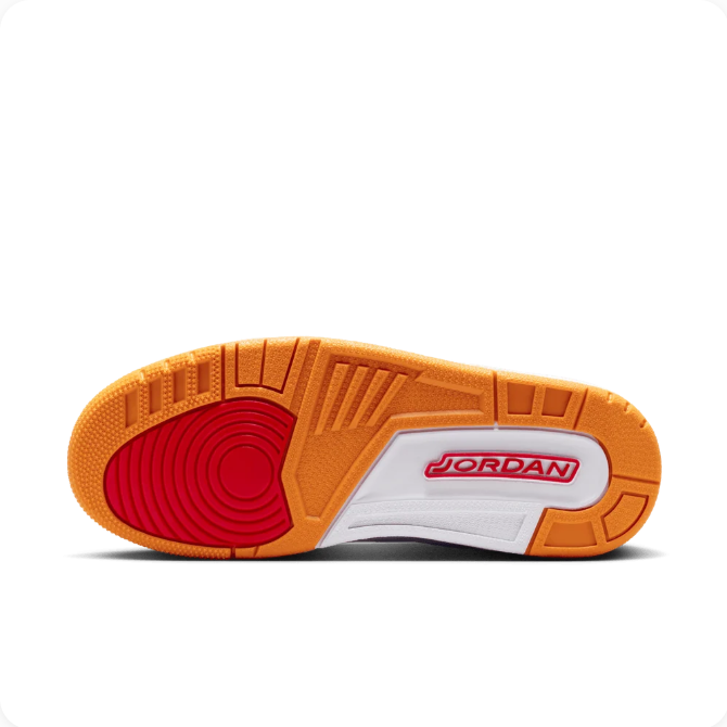 White & Orange Elephant-Print Mid-Top Sneakers