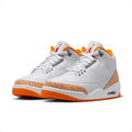 White & Orange Elephant-Print Mid-Top Sneakers