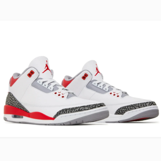 White & Red Elephant-Print Mid-Top Sneakers