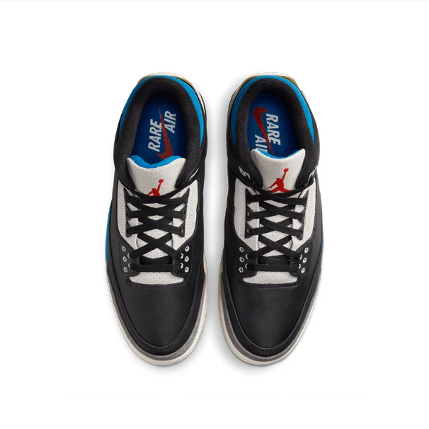 Black & Bright Blue Mid-Top Sneakers with Light Gray Panels