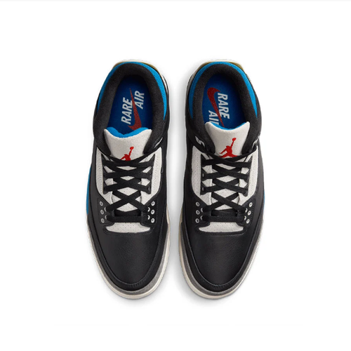 Black & Bright Blue Mid-Top Sneakers with Light Gray Panels