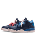 Navy Mid-Top Sneakers with Mismatched Blue & Red Accents