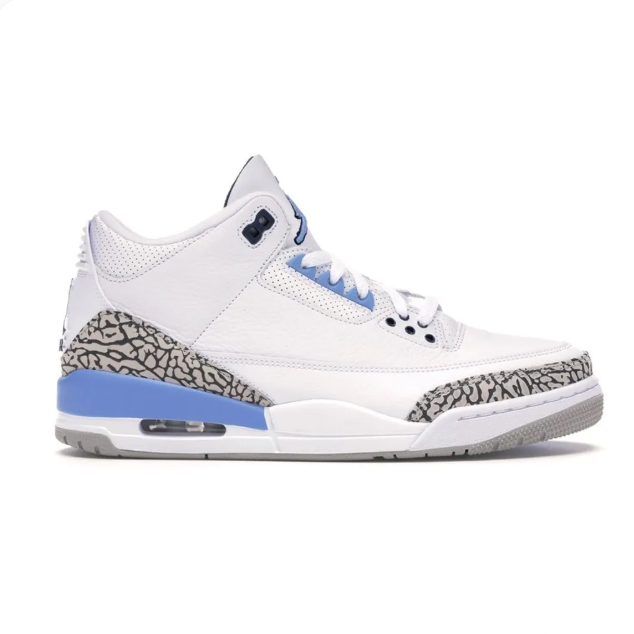 White & Light Blue Elephant-Print Mid-Top Sneakers